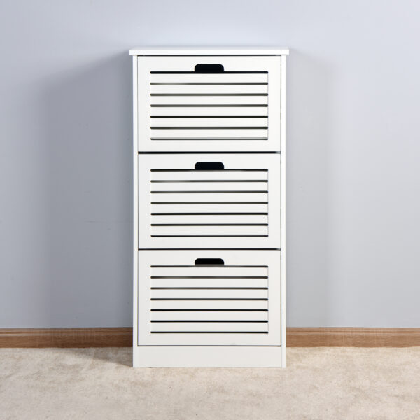 b201bcc6a09e4b2ba1846c9644fe47ab_20211214_a9b13b2438e78586ea5e6712b2f9060b Wooden Shoe Cabinet for Entryway, White Shoe Storage Cabinet with 3 Flip Doors 20.94x9.45x43.11 inch