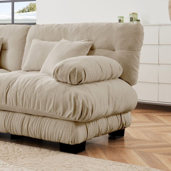 b26894532c754f70a6248cf2511b766a_3830a52c65756a6ac22b1ad1bbabecba Free Combination, Modular Sectional Sofa,L Shaped Couch for Living Room, 4-Seater Comfy Cloud Couch with Convertible Ottoman, , Chenille Light coffee