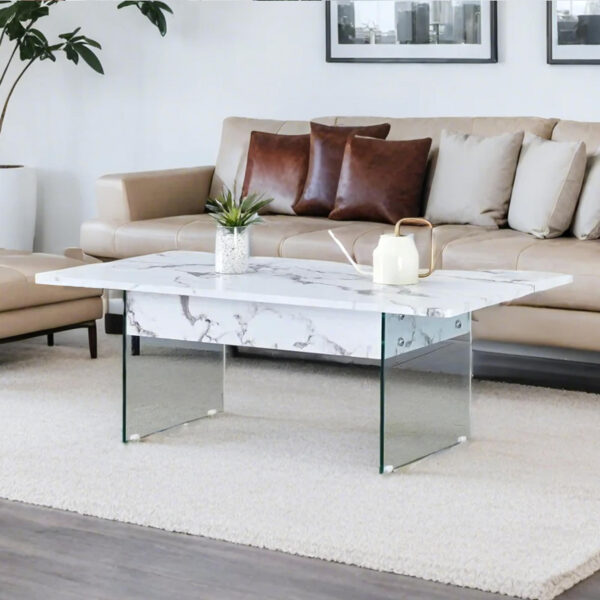 b2a879ceb37948f78894f712fbbde109_4f4709fb562d554be247b370d7c9c3ef Multifunctional Lift Top Coffee Table -White Marble Pattern, Essential for Modern Homes.Tempered Glass Legs,Multiple Color Options,Lift Top Feature.Perfectly Fitting Into Both Living Rooms And Office.