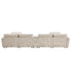 142'' Modular Sectional Sofa with Movable Storage Ottoman and Console,Cup Holder,Wide Seat,6 Seat U Shaped Couch,Oversized Chenille Sofa with USB Charger for Living Room,Apartment,2 Colors