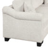 Sectional Sofa 111.8" U-shaped Sofa Chenille Upholstered Sofa Couch with Movable Storage Ottoman for Living Room, White