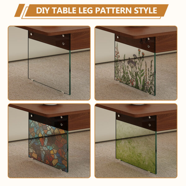 b5c46bd9217c4d9da9a22e710c06c323_acac44bba509b535d668127717c421b1 Multifunctional Lift Top Coffee Table -Dark Wood Color Grain Sticker, Essential for Modern Homes.Tempered Glass Legs,Lift Top Feature.Perfectly Fitting Into Living Rooms And Office.