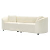 87" Curved Contemporary Sofa in Off-White: Plush Seating, Streamlined Design, and Durable Frame – Ideal for Stylish Living Spaces