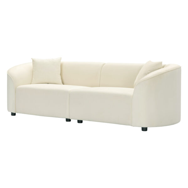 b618976fedec4e74a7b3e532b222cde8_dd8fd77c1b5490cebba36dc5252fbcfc 87" Curved Contemporary Sofa in Off-White: Plush Seating, Streamlined Design, and Durable Frame – Ideal for Stylish Living Spaces