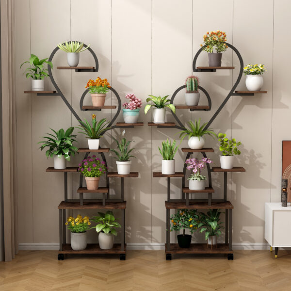 b682c9f5394048beaf9af7048683b407_61b1e8bbada914b727c1a116c4e2d217 (Heart Shape) Plant Stand Indoor with Grow Lights, Tiered Indoor Plant Shelf, Metal Plant Flower Holder Stand, S-Shaped Plant Rack for Home, Patio,Plant Stand,Plant Stand Indoor