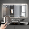 48*32 inch Bathroom Mirror with Led Lights , Anti-Fog Lighted Vanity Mirrors for Wall Mounted, 3 Colors and 5 level Dimmable, Horizontal/Vertical