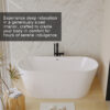 67" Acrylic Freestanding Bathtub, stand alone bathroom tub, Glossy White, Toe-tap Chrome Drain, cUPC Certified