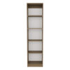 Home Slim Design Bookcase With 5-Tier Shelves, Natural Oak