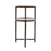 Small Coffee Tables 2-tier Modern Sofa Side Table with Wood Storage Shelf Living Room End Tables Nightstands (Walnut Brown)
