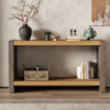 Mirod Vintage Industrial Console Table - Classic Minimalist Design with Premium Wood Veneer and Distressed Finish