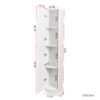 Freestanding  Cabinet with Inadjustable Shelves and two Doors for Kitchen, Dining Room, White