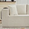 106" Cloud Sectional Couch L-Shape with Right Facing Chaise(Single Seat is not included),Deep Seat Modern Modular Sofa for Living Room,No Assembly Required,Beige (Plush Corduroy Fabric),SF502BG-RFC