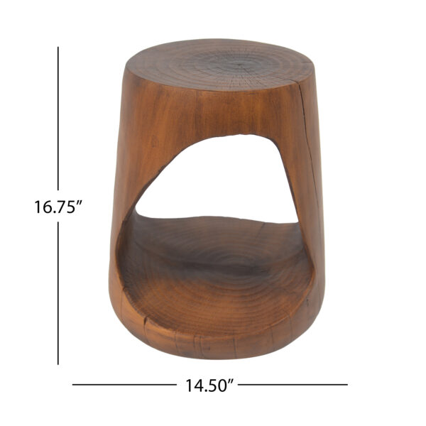 bad7ec58ea98489bb93502be0392ce1c_388784626b8ed2b2b51c10dbfe7aeb89 MGO Hollow Side Table, Wood-like texture,antique brown Color