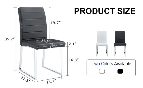 bb4bcfb831054c7f9b91372270dccae7_54aa0c529bb45e7b2d1235af1722dd3c 2-Pack - Premium PU office/dining chairs with high-density foam, sturdy iron legs (electroplate/spray paint), multiple colors. Easy assembly