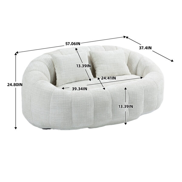 Bean Bag sofa Lazy Sofa Durable Comfort Lounger High Back Bean Bag Chair Couch for Adults and Kids, Indoor & Outdoor, Accent Floor Soft Lounge Chair  (Beige chenille)