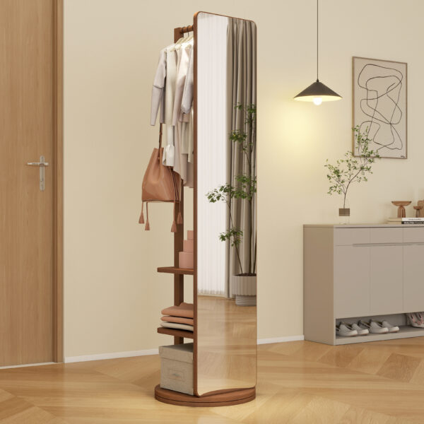 bf478b1a1f4449f1a99c2e06a3c4faa9_e77b16da51abc2639e8291eb200cf27a Full-length mirror, rubber wood + mirror, 68.8*19.6 inches (mirror width: 15.7 inches) large full-length mirror, easy to dress, organize and place in the bedroom/living room/office/cloakroom (walnut)