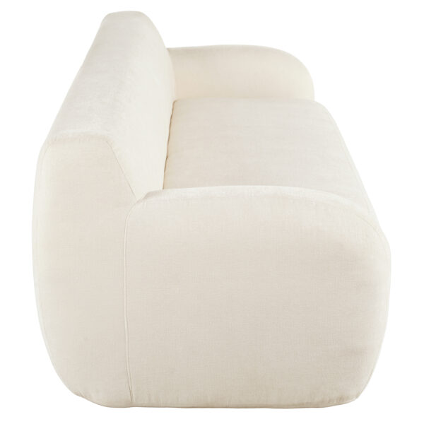 U_Style 81.5" Minimalist Compression Sofa, Curved Design, 3-Seater Casual Sofa for Living Rooms, Bedrooms, and Apartments