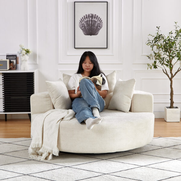 c149587be2fb4e8b8405b70f6e363ba2_0af56e0ec46a1cf3694827ee341c1512 55''L Chenille Foam Single Swivel Chair, Fluffy Modern Sleeper, 360 Degree Swivel Chair for Living Room, Bedroom, Lounge and Projection Room