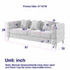 81 Inch Oversized 3 Seater Sectional Sofa, Living Room Comfort Fabric Sectional Sofa - Deep Seating Sectional Sofa, Soft Sitting with 3 Pillows for Living Room,Bedroom,White teddy(Ivory)(W834S00036)