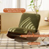 Comfortable Glider Rocking Chair, High-Quality Upholstery Glider Chair, Solid Wood Frame, Perfect for Multiple Settings Accent Reading Chair for Bedroom,Living Room,Nursery