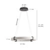 Modern LED Pendant Light, 24-Inch Round Hanging Chandelier with Adjustable Height, Imitation Marble Finish Resin Ring Ceiling Light for Dining Room, Kitchen Island, Living Room