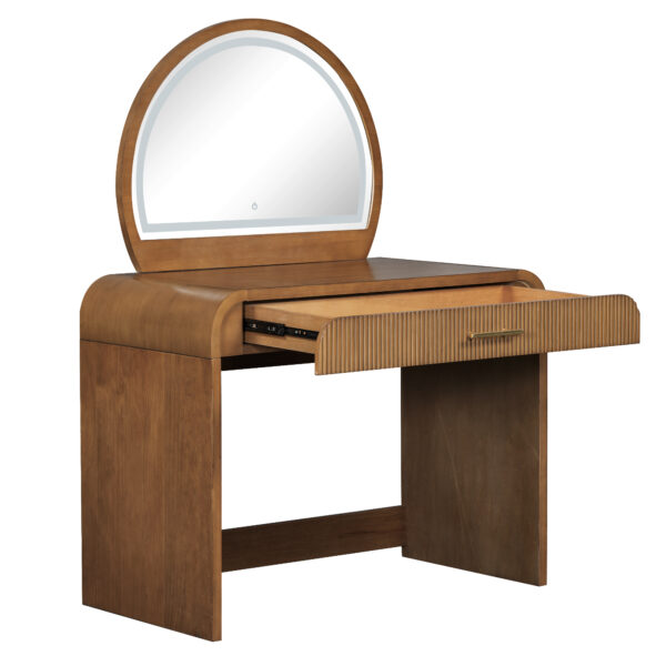 c62f99f5a4f6413a88b8e7d3efd79c73_a3b8e27f80f04a85b3f4719d2f1a7c50 39" Makeup Vanity Table with Mirror Touch Screen Lighted Mirror, Dressing Table with Drawer for Bedroom, Espresso