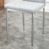 Modern Style Dining Chairs Set of 6 in Light Gray, Essential for Minimalist Homes.Meeting Family Dining Needs,PU Material Seat,Silver Metal Legs,Blending into Various Home Environments.W1151107277