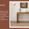 Elegant Natural Wood Grain Bar Table-50 Inches Long, a Practical Choice for Modern Homes.Wood Grain Texture Sticker,Equipped With Two Drawers.Serving As A Bar Table Or A Desk.