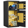 Large Double-door Coin-operated Safe,Digital Security Safe with Fireproof and Waterproof Bag,6.0 Cubic Feet Safe Box with Hidden Code Function for Home,Office and Hotel