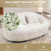 Bean Bag sofa Lazy Sofa Durable Comfort Lounger High Back Bean Bag Chair Couch for Adults and Kids, Indoor & Outdoor, Accent Floor Soft Lounge Chair  (Beige chenille)
