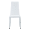 Modern Style Dining Chairs Set of 6 in White, Essential for Minimalist Homes.Meeting Family Dining Needs,PU Material Seat,Silver Metal Legs,Blending into Various Home Environments.W1151107276