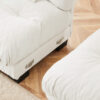 Cloud Couch 2 Seater Sofa for Living Room, Chenille 2 - Seat sofa with 2 Lumbar pillows and 2 throw pillows,Chenille White