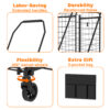Shopping Cart with open door,Grocery Cart on Wheels, Foldable Utility Shopping Carts with Double Basket and 360° Rolling Swivel Wheels for Groceries Laundry