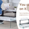 Multifunctional Lift Top Coffee Table -White Marble Pattern, Essential for Modern Homes.Tempered Glass Legs,Multiple Color Options,Lift Top Feature.Perfectly Fitting Into Both Living Rooms And Office.