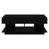 U-Can 41.3''-76.7'' Extendable Coffee Table, Efficient Central Coffee Table with Multiple Storage Compartments, Multifunctional Adjustable Coffee Table with Hidden Storage Space for Living Room