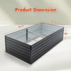 8X4X2ft Galvanized Raised Garden Bed Kit, Rectangular Large Metal Deep Root Planters for Outdoor Plants Vegetables Flowers Herb, 481 Gallon Capacity