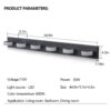 (Same as W1340110595/L2010) 45" Modern 6-Light LED Vanity Light, Sleek Black Bathroom Wall Light Fixture for Mirror, Shower, and Bathroom Decor
