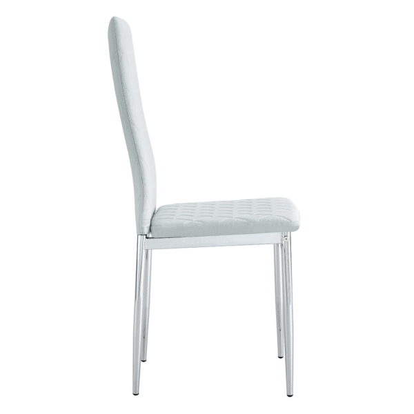cfb9bb9d40b044c3802a66904ba58412_723ebf4a7abd1bf61572fb0fb982e74b Modern Style Dining Chairs Set of 6 in Light Gray, Essential for Minimalist Homes.Meeting Family Dining Needs,PU Material Seat,Silver Metal Legs,Blending into Various Home Environments.W1151107277
