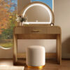 39" Makeup Vanity Table with Mirror Touch Screen Lighted Mirror, Dressing Table with Drawer for Bedroom, Espresso