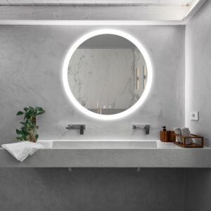 24inch Bathroom Led Classy Vanity Mirror with High Lumen,Dimmable Touch,Wall Switch Control, Anti-Fog ,CRI 95 Adjustable 3000K-4500K-6000K ,IP54 Waterproof Energy saving
