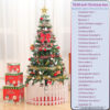 5ft artificial Christmas tree with LED energy-saving lights, including 109 pendant tree skirts and guardrails
