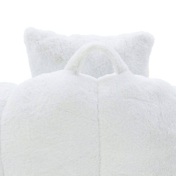 d147fc18495a4066a3647572197dbd61_fe14e358516a1988ea0f43e2dc538988 Giant Bean Bag Chair withFootstool, Oversized Bean Bag for Adults and Kids, Faux Fur Shell-Shaped Large Chair with Filler, Stuffed Big Accent Sofa, Floor Sofa for Gaming,Reading Living Room Bedroom