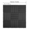 9 PCS heavy-duty & recyclable Wood-Plastic Interlocking Deck Tiles 11.8" x 11.8"- Waterproof Outdoor and Indoor Flooring for Patio, Balcony, Porch, Backyard, Bedroom (Black)