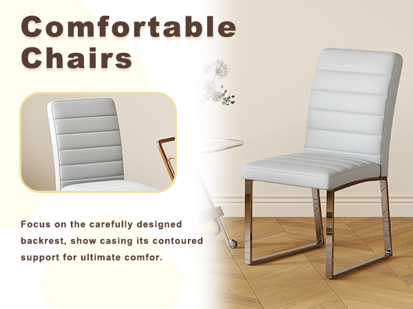 2-Pack - Premium PU office/dining chairs with high-density foam, sturdy iron legs (electroplate/spray paint), multiple colors. Easy assembly