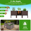 31.5x31.5x19.6in Raised Garden Beds Outdoor, Polypropylene Planter Boxes Outdoor for Vegetables, Flowers, Herbs, Garden Box with Drain Outlet, Heat and Frost Resistance Planters, 440lb Capacity