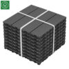 9 PCS heavy-duty & recyclable Wood-Plastic Interlocking Deck Tiles 11.8" x 11.8"- Waterproof Outdoor and Indoor Flooring for Patio, Balcony, Porch, Backyard, Bedroom (Gray)