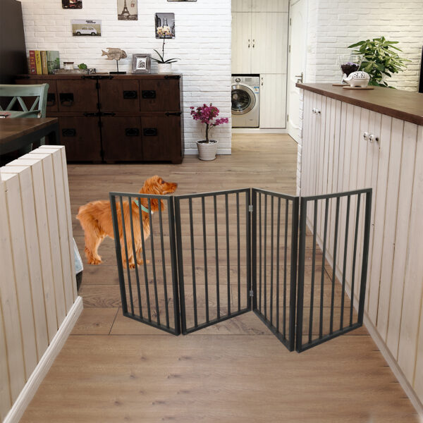 d25b4b58703c4344b2d3c6c898a659b0_20210706_f285eb30af9e39da43cbfac27061266c Pet Gate - Dog Gate for Doorways, Stairs or House – Freestanding, Folding, brown, Arc Wooden