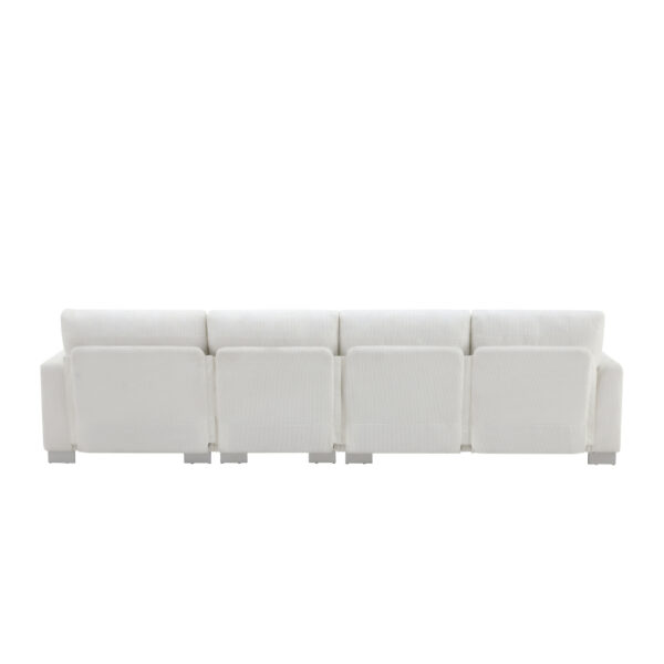 119*55" Modern Oversized Sectional Sofa,L-shaped Luxury Couch Set with 2 Free pillows,5-seat Chenille Indoor Furniture with Chaise for Living Room,Apartment,Office,2 Colors