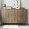 Sideboard Buffet Cabinet With Storage ,Carved 4 Door Sideboard,Multifunctional Accent Cabinet With Adjustable Layer Board For Living Room, Entryway, Hallway, Office, Kitchen and Dining Room