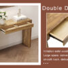 Elegant Natural Wood Grain Bar Table-50 Inches Long, a Practical Choice for Modern Homes.Wood Grain Texture Sticker,Equipped With Two Drawers.Serving As A Bar Table Or A Desk.